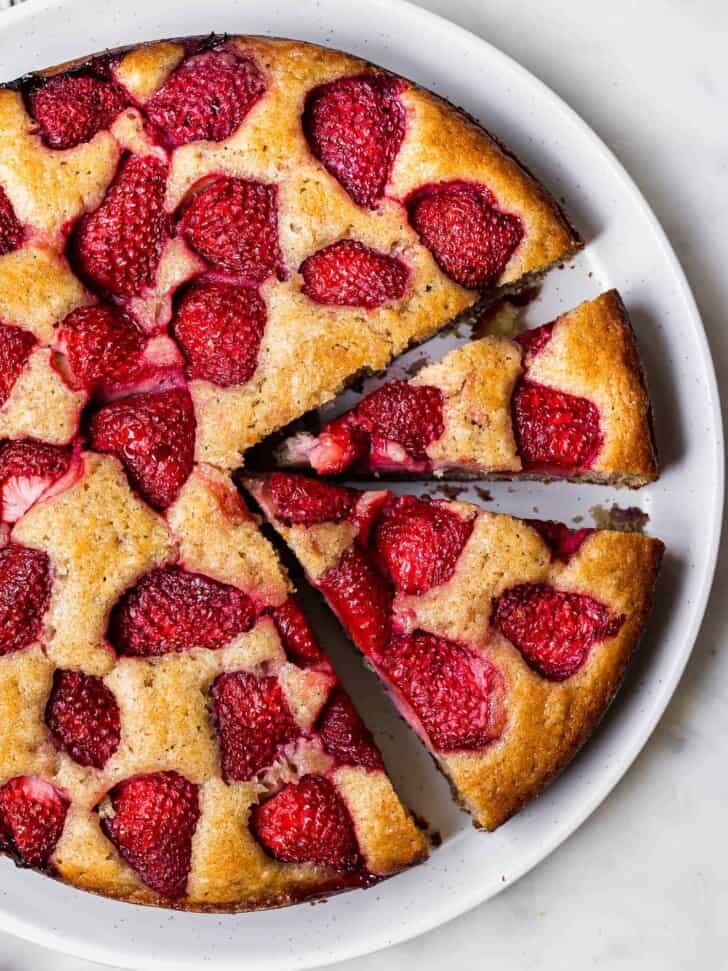 Strawberry Yogurt Cake sliced