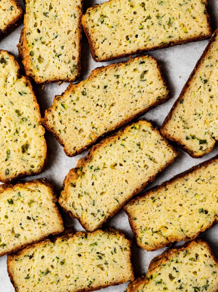 slices of savoury zucchini bread