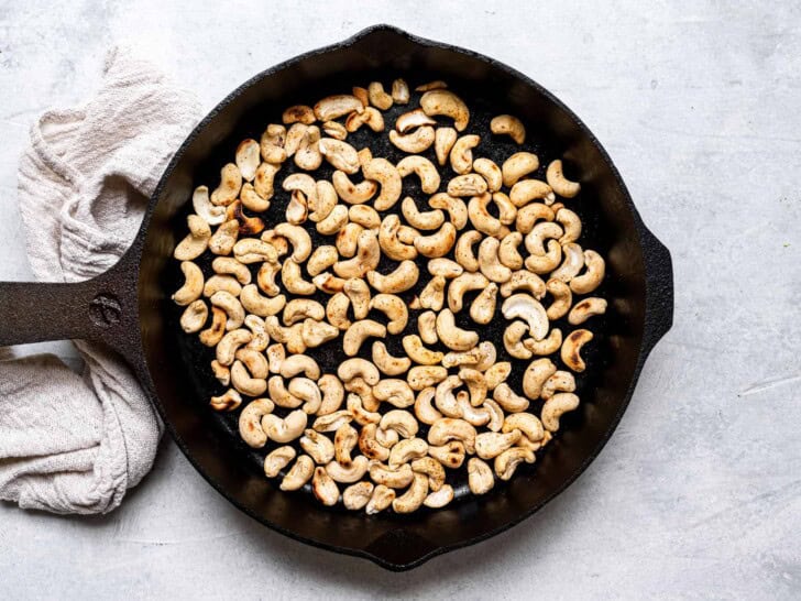 cashews toasted in skillet