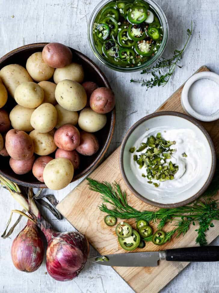 ingredients for potato salad