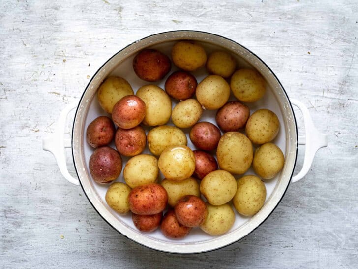 potatoes in pot