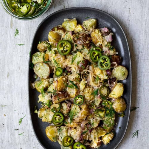 Potato Salad with caramelized shallots