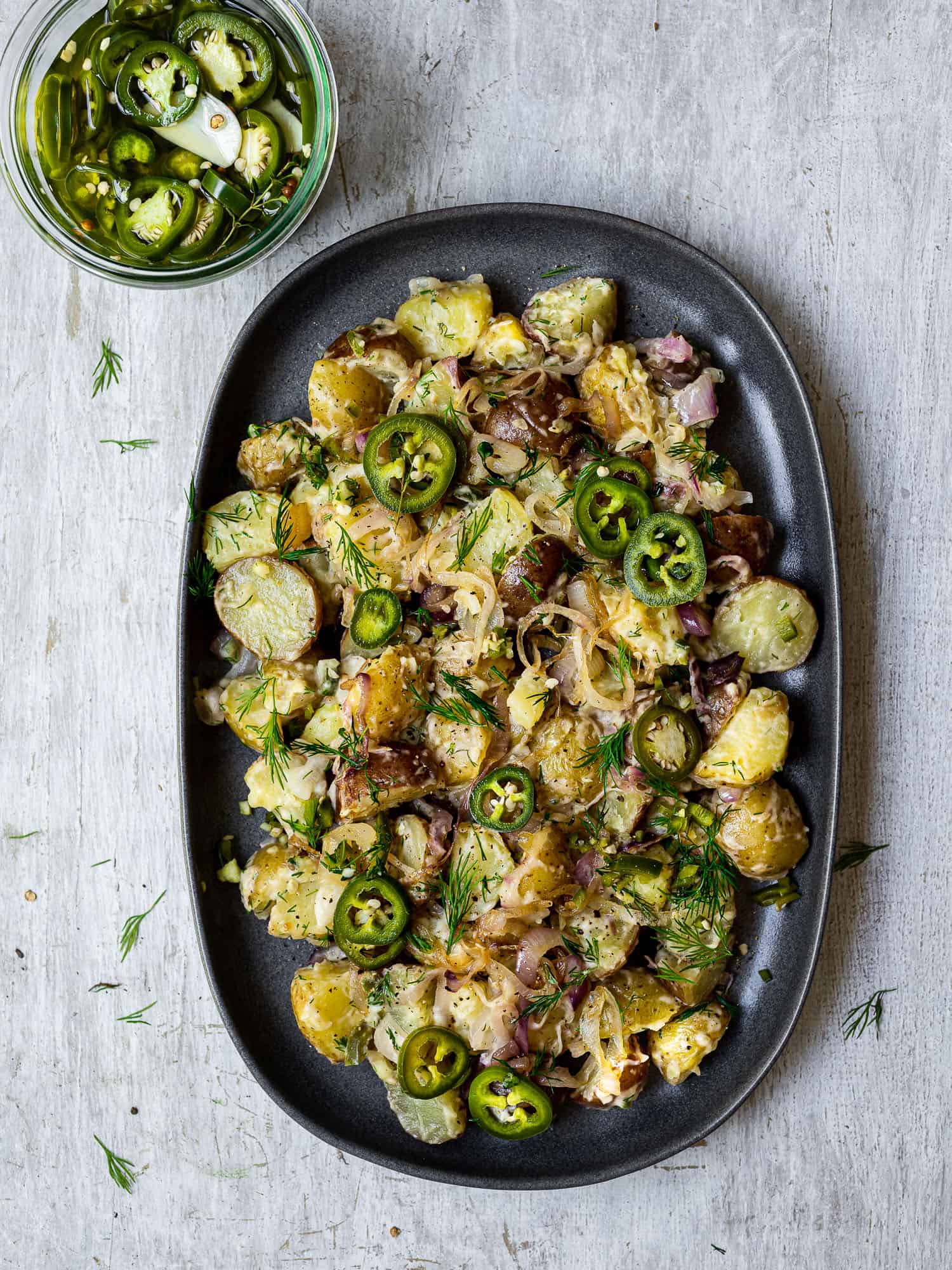 Potato Salad with caramelized shallots