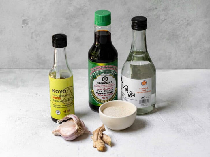 ingredients for teriyaki sauce 