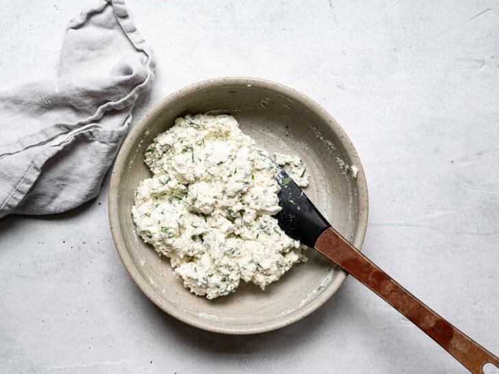 ricotta mixture in bowl