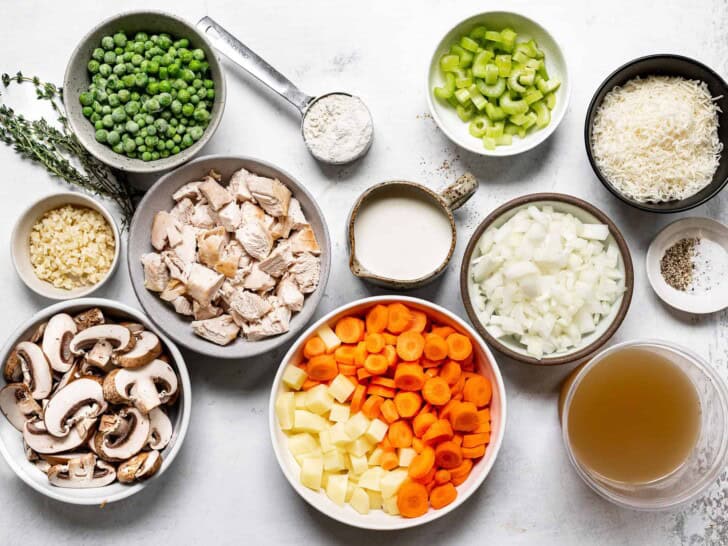 Ingredients in bowls 