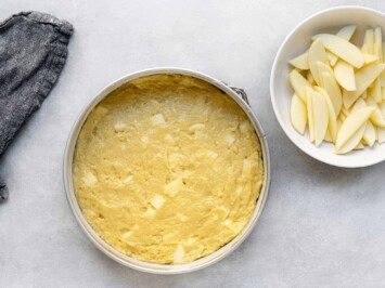 batter in baking pan