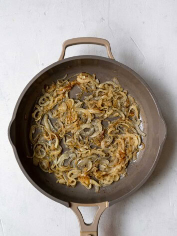 caramelized onions in skillet