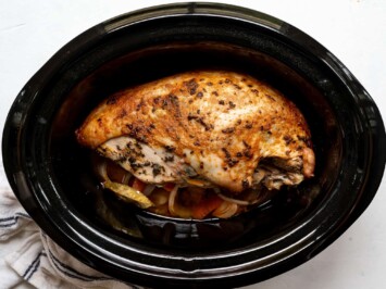 cooked turkey in slow cooker
