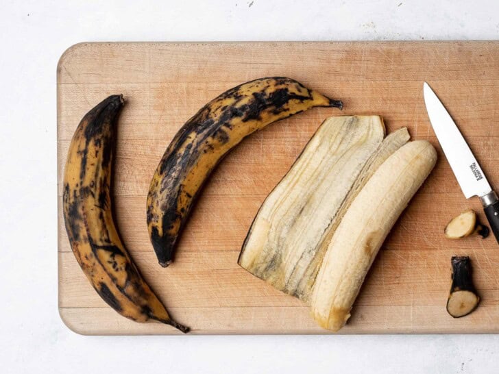 peeling plantains