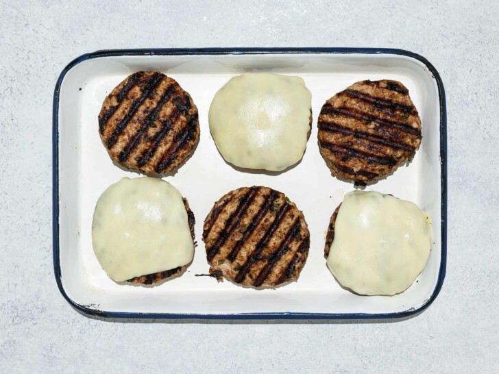 grilled burger patties