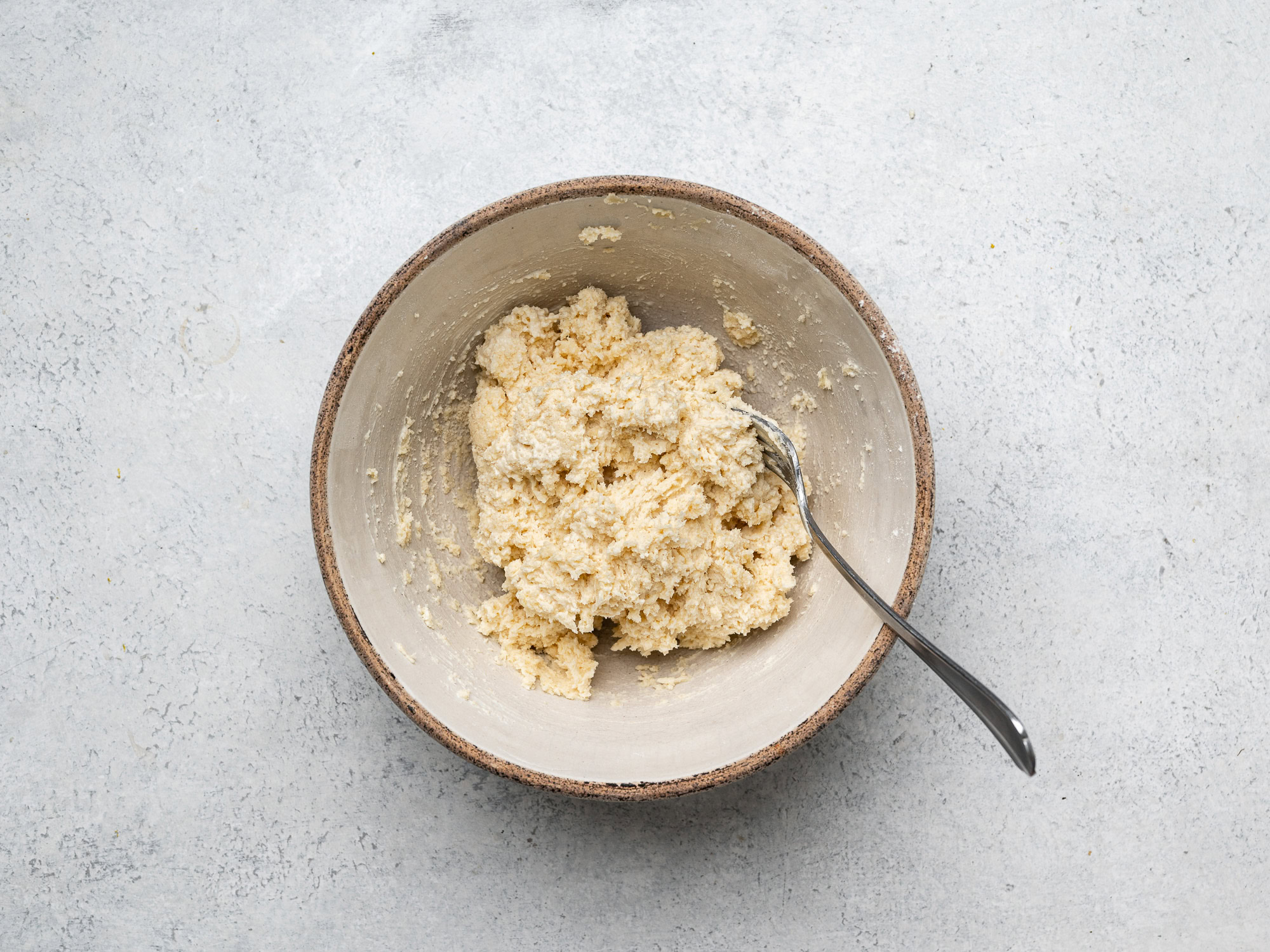 biscuit mixture in bowl