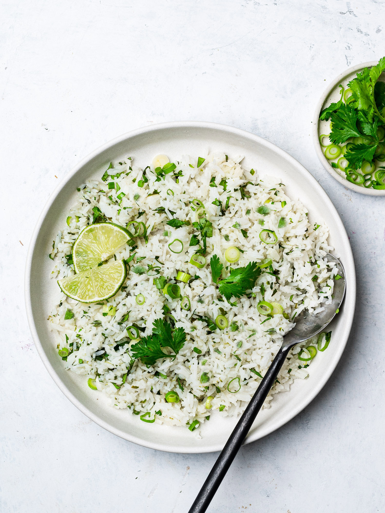 Cilantro Lime Rice served on plate