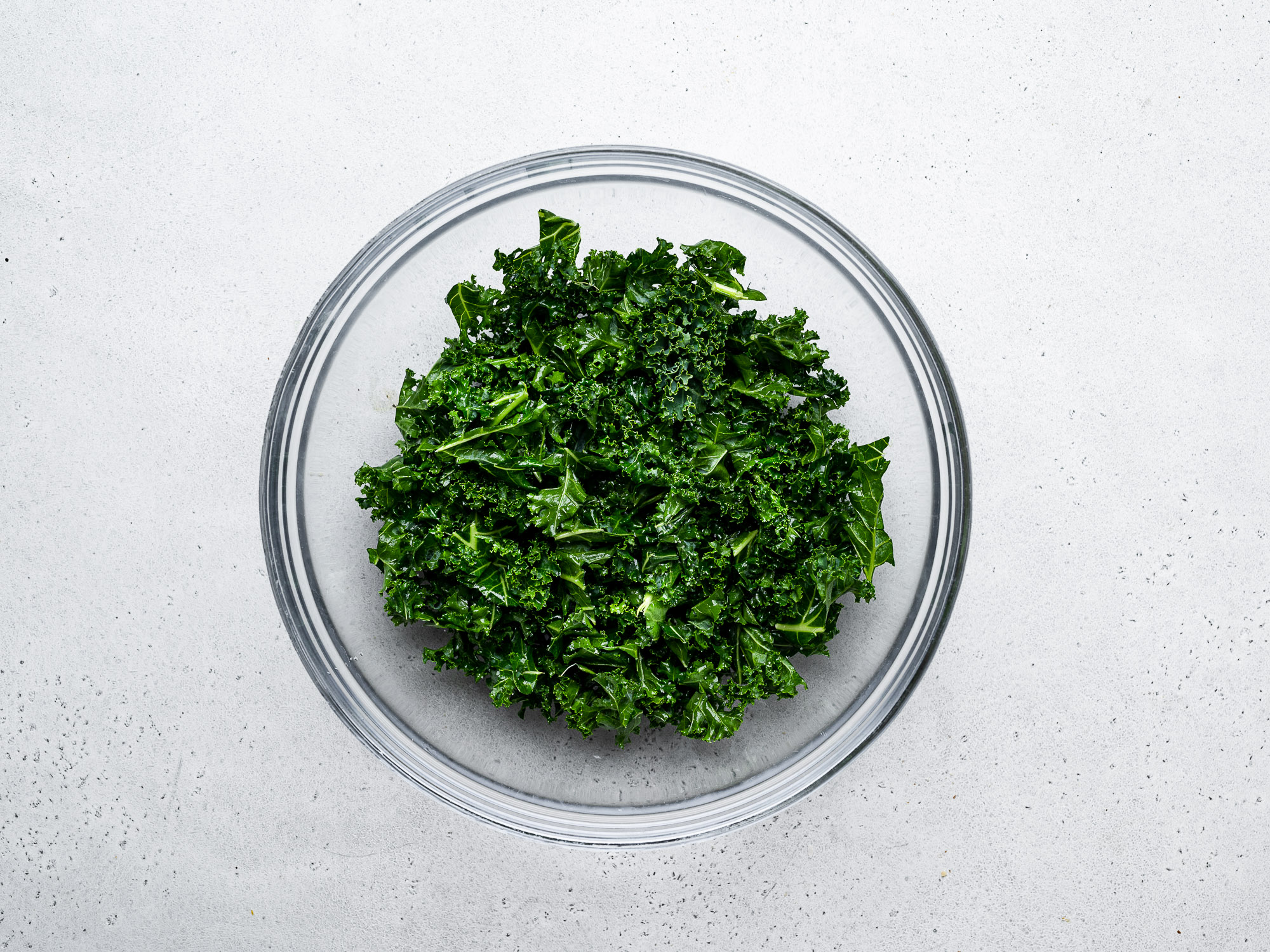 massaged chopped kale