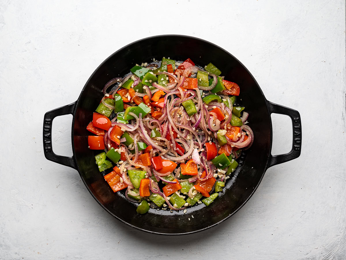 sautéed vegetables in skillet