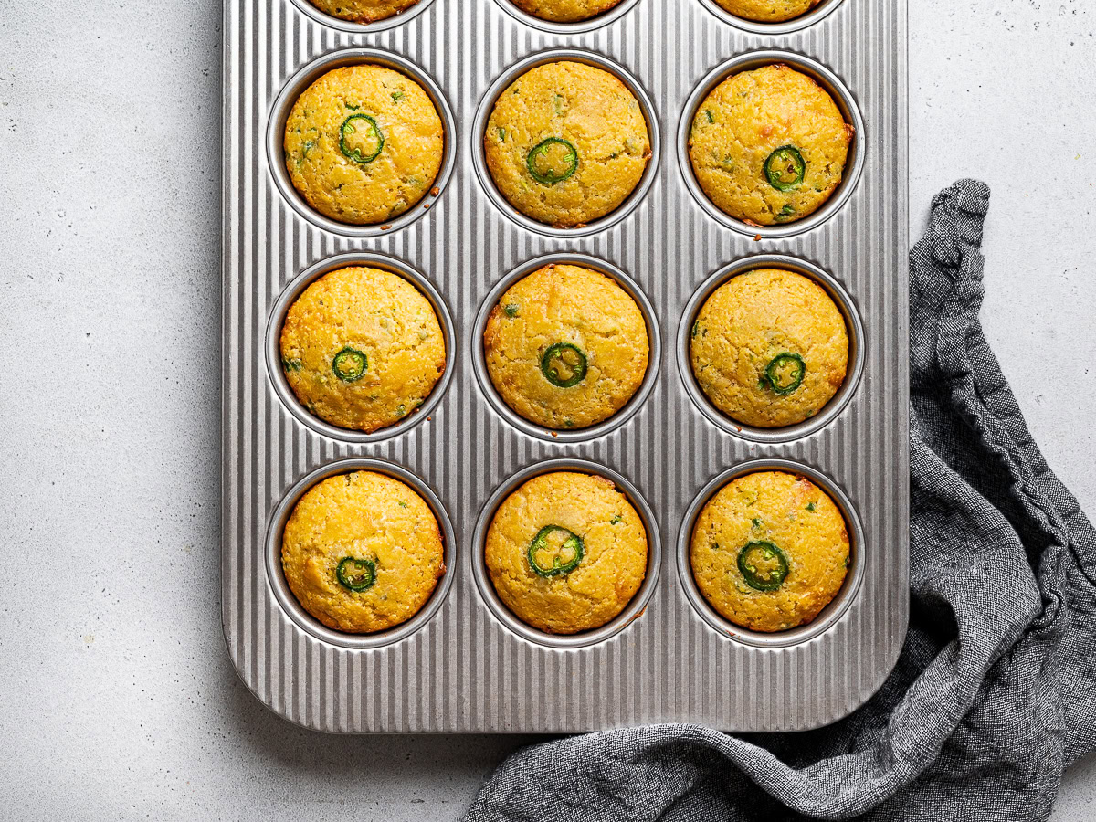 baked muffins in tin