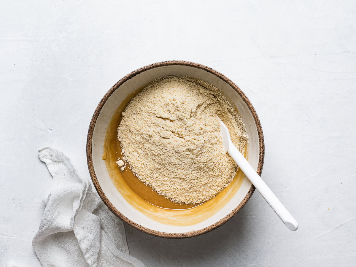 mixing dry ingredients in bowl