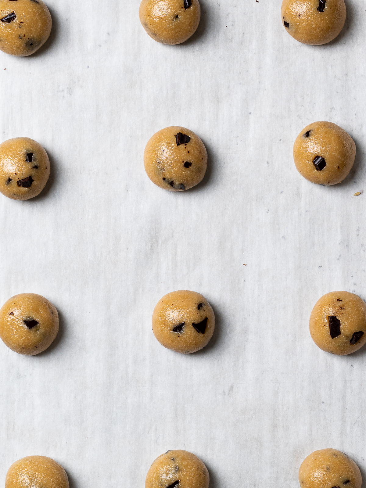 cookie dough rolled into small balls