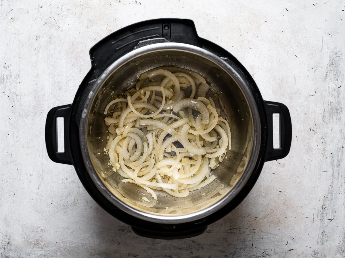 onions and garlic sautéed in Instant pot