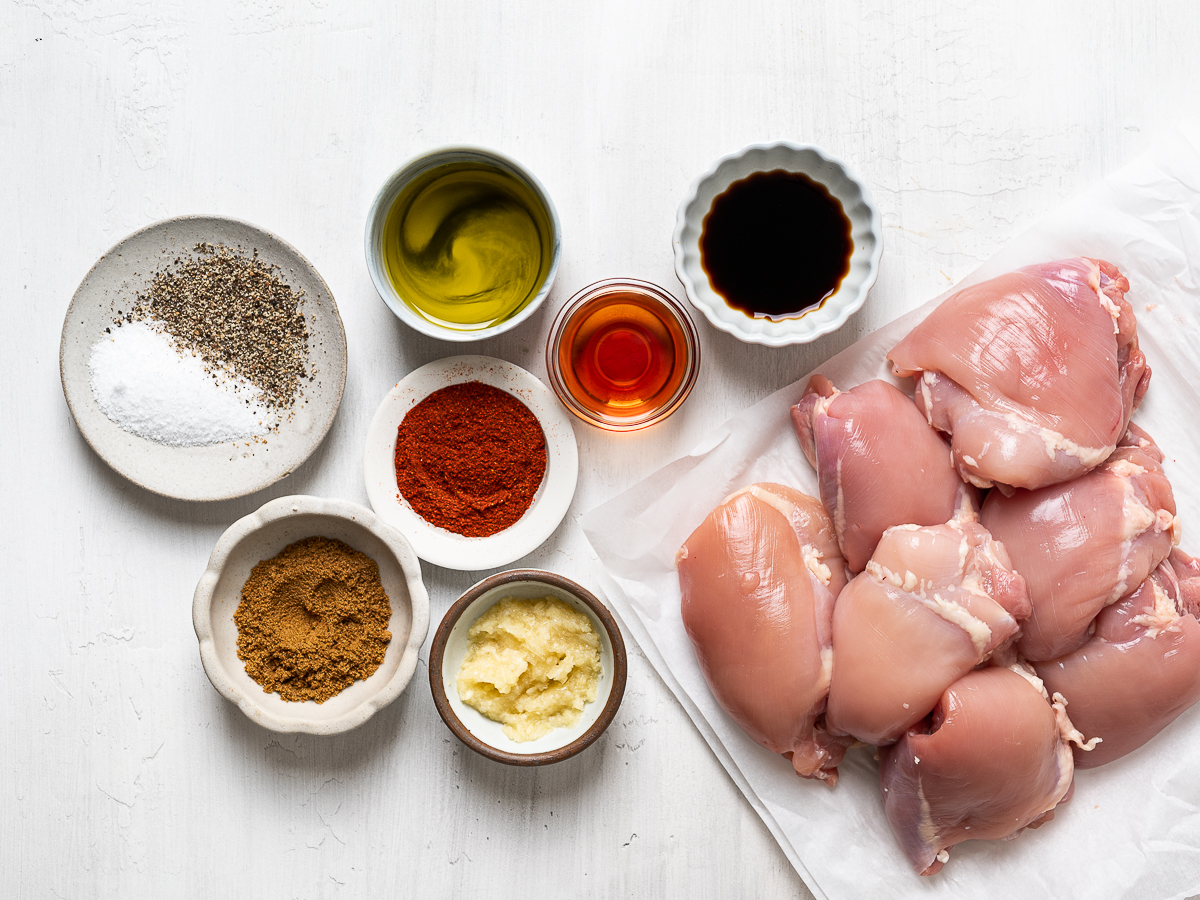 Ingredients you will need to make the Peruvian-style chicken. 