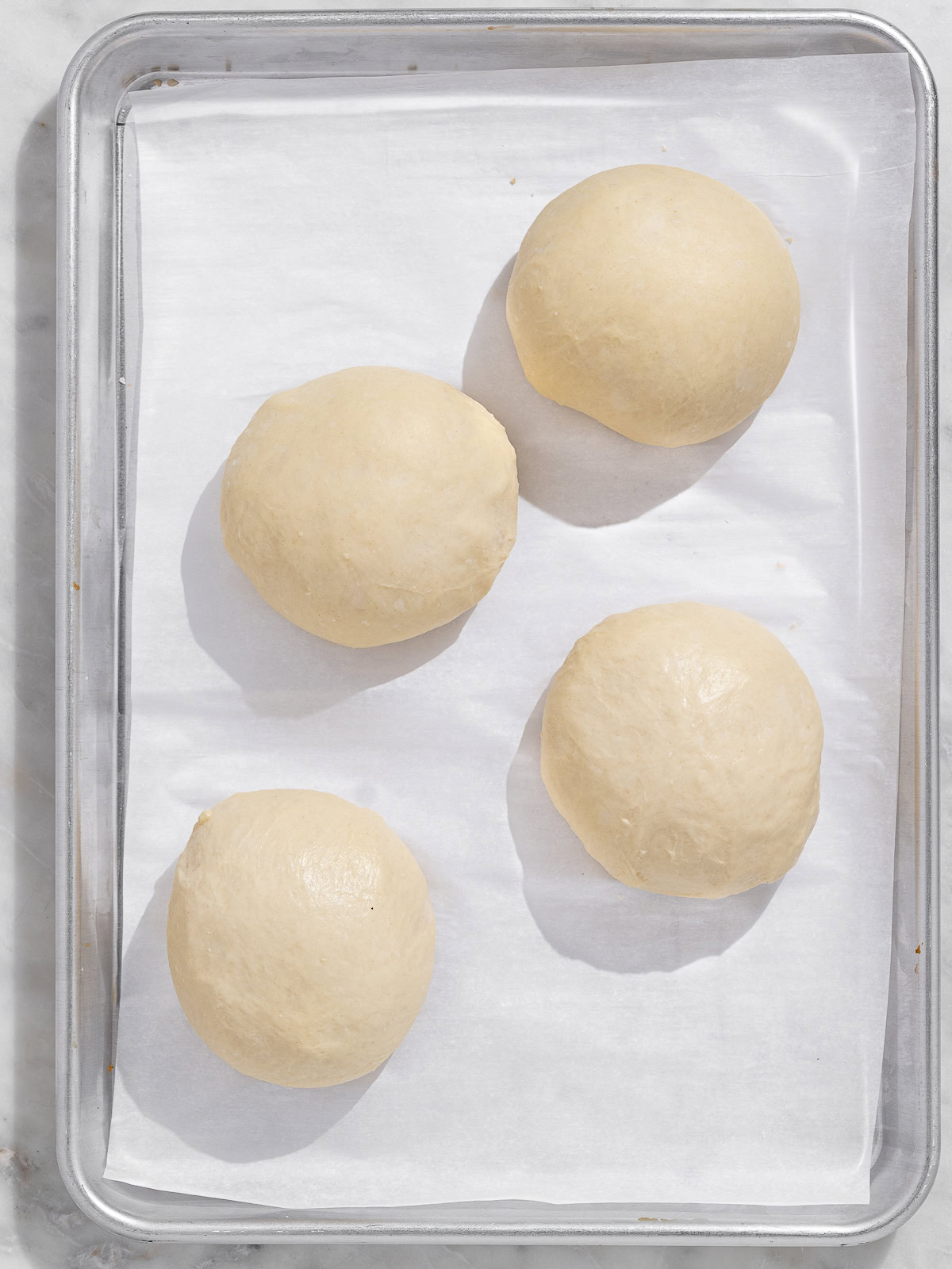 dough balls after proofing