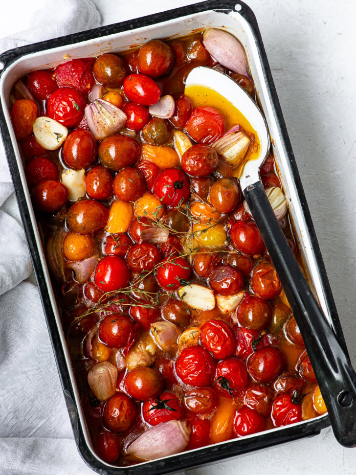 Summer Pasta with Tomato and Shallot Confit - Sandra Valvassori