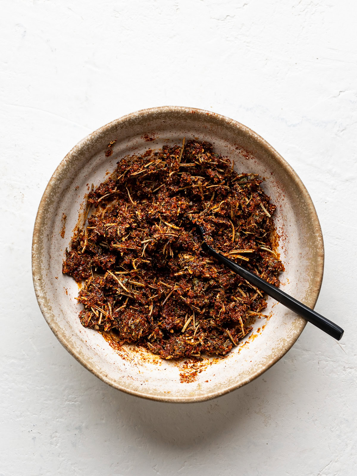 wet spice rub mixture in small bowl