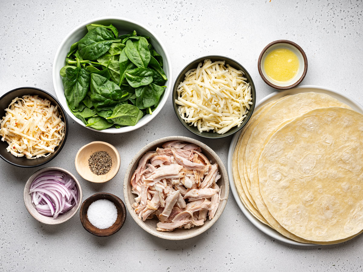 recipe ingredients prepared in bowls