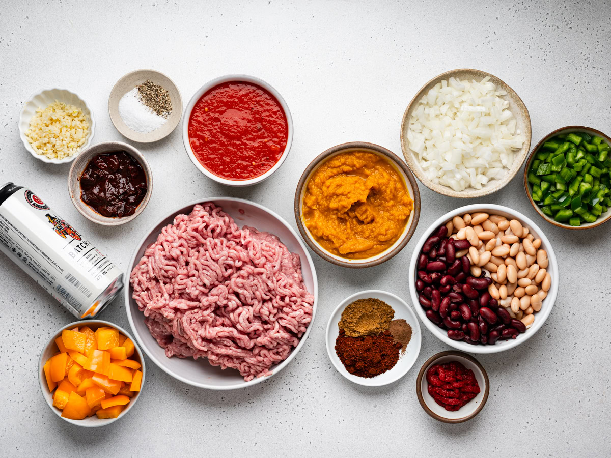 recipe ingredients prepared in bowls