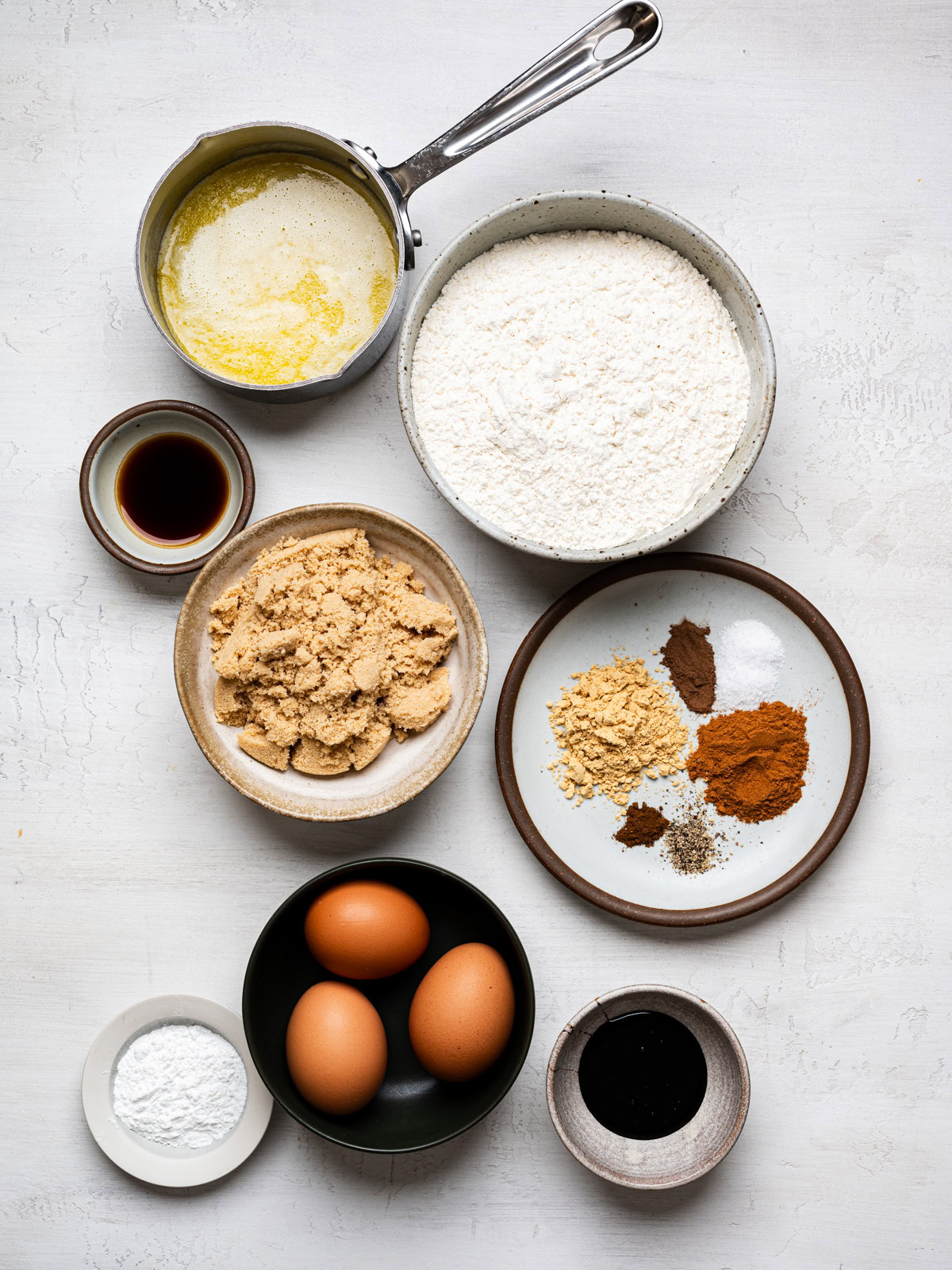 recipe ingredients prepared in bowls