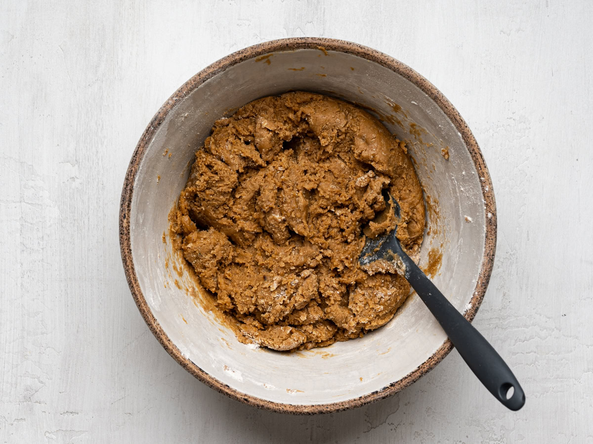 dough mixed together in bowl