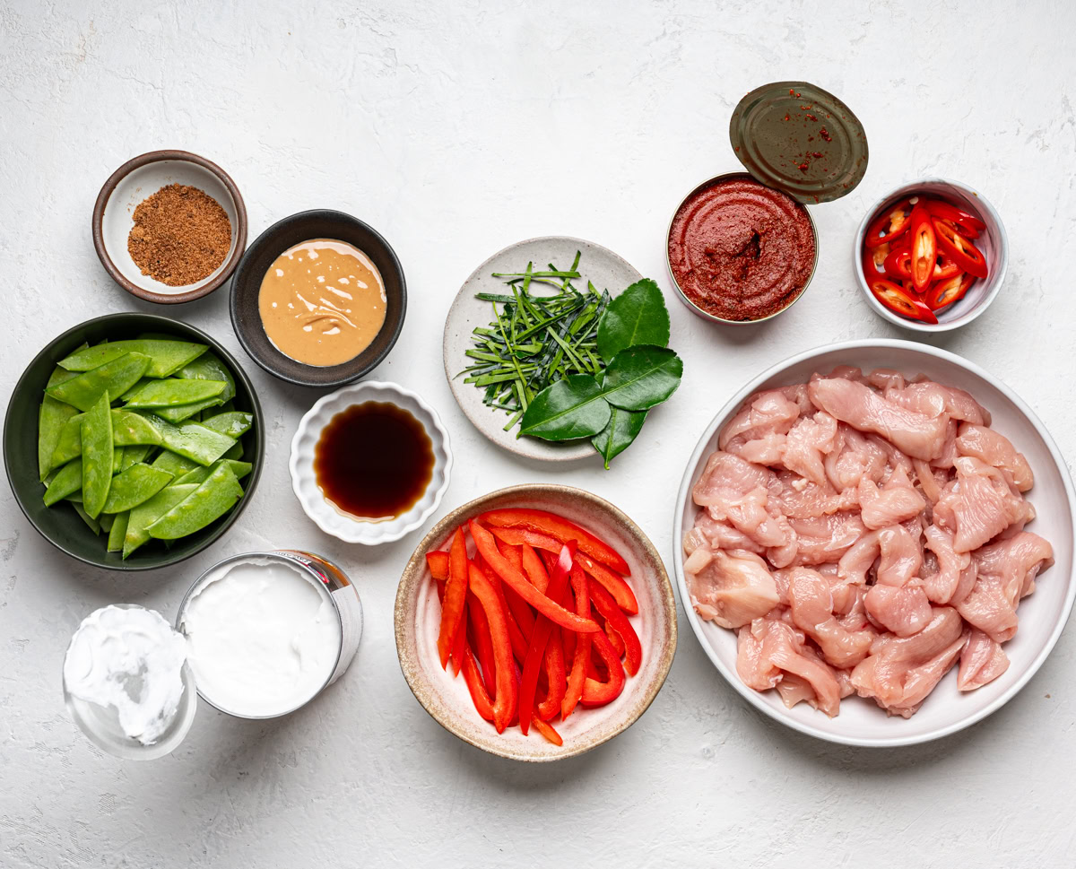 recipe ingredients prepared in small bowls