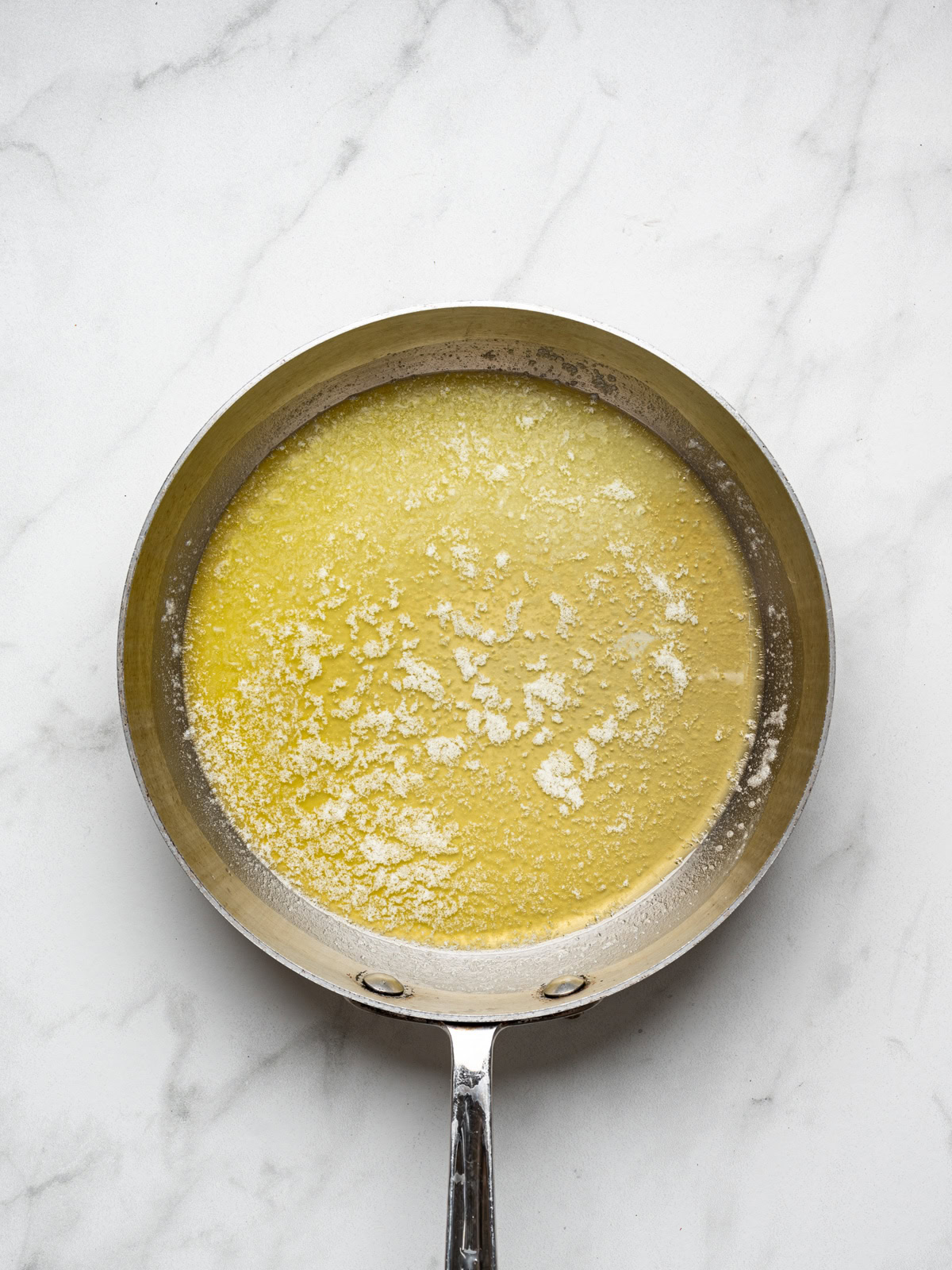 melted butter in skillet to make bechamel sauce