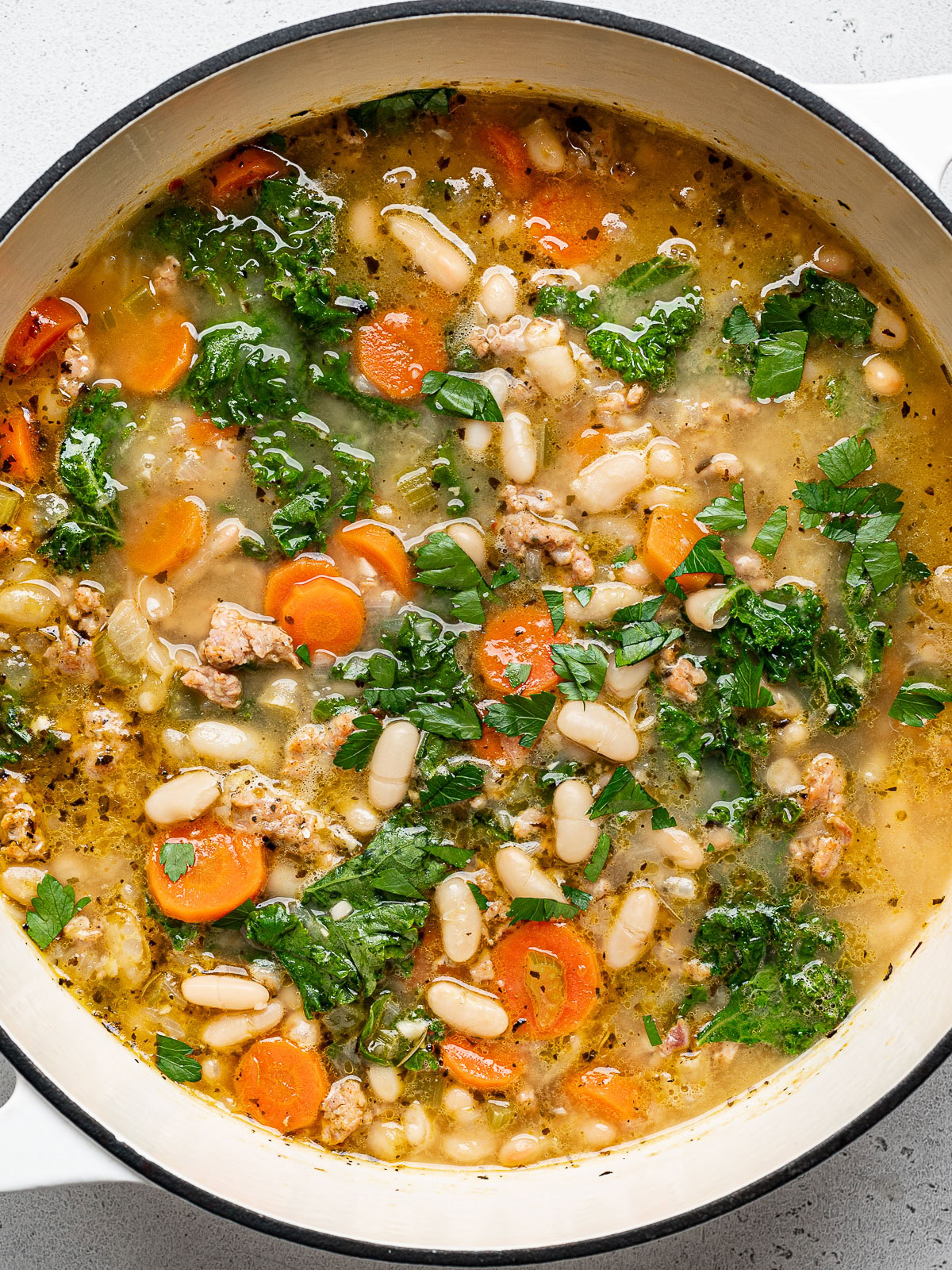 Kale and White Bean Sausage Soup