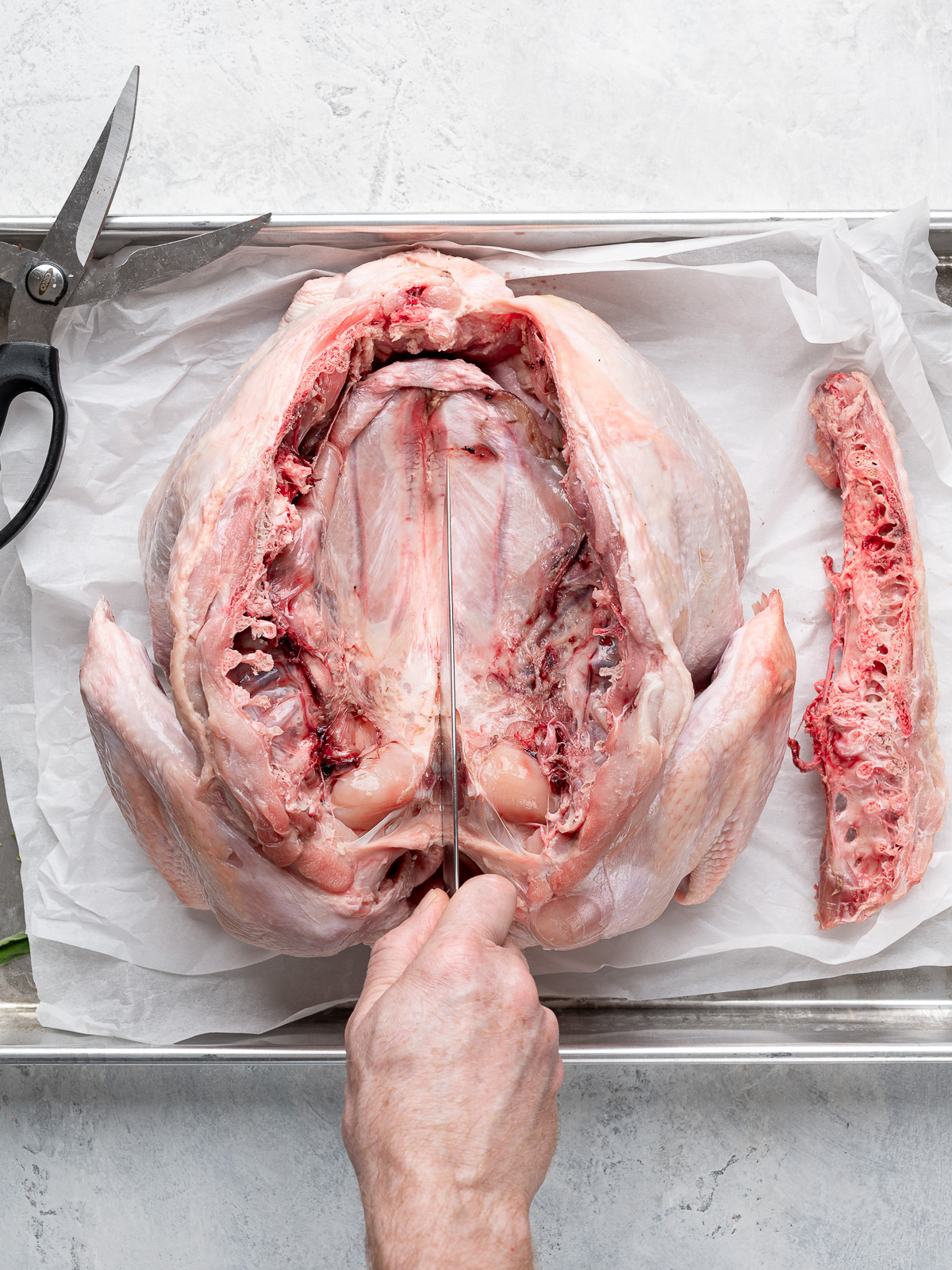 Cutting the cartilage bone inside the truly to help flatten it further.