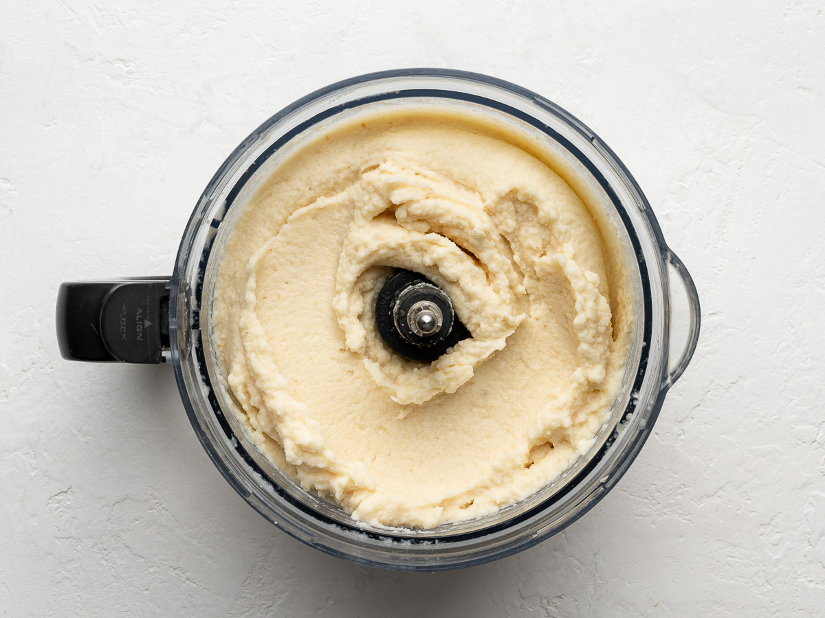 Pureed celiac in food processor.